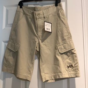 Brand new Helly Hansen khaki cargo shorts size 32. Perfect condition.